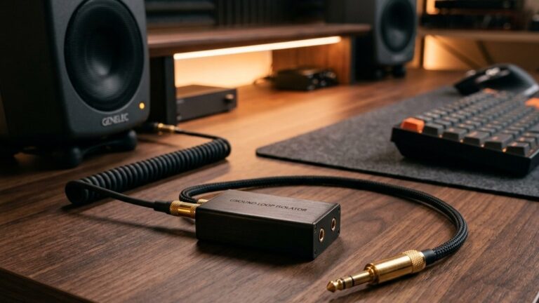 Cara mengatasi ground loop audio meja komputer dengan isolator pasif