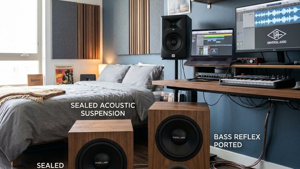 Perbedaan Karakter Bass Boks Subwoofer Sealed vs Ported untuk Kamar Tidur